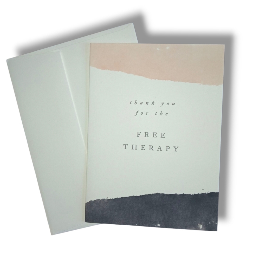 NEW Minted "Thank You For The Free Therapy" Greeting Card
